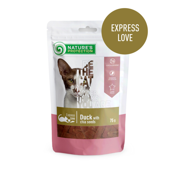 snack for cats duck with chia seeds - 1