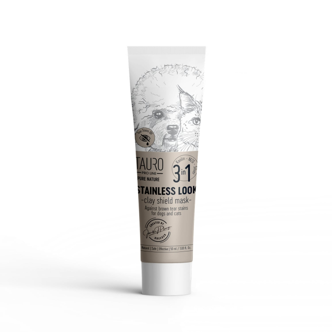 Pure Nature Stainless look 3in1, natural clay mask to prevent tear stains on the coat for dogs - 0