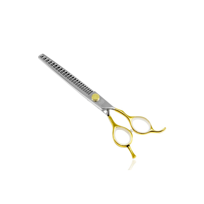 cutting scissors &quot;Perfection by Janita J. Plunge&quot;, thinning (chunker), 23 teeth, 440c stainless steel, golden color - 0