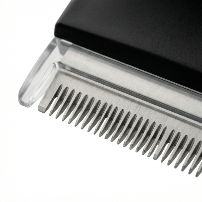 грабли для ухода за домашними животными для вычесывания шерсти с вращающимися двойными лезвиями из нержавеющей стали (45 мм x 40 мм), расстояние между зубьями 0,8 мм и 0,6 мм, черные с зеленоватой ручкой - 4