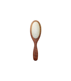 Brush, pear wood, brown, oval shape, large 23x6.3 cm