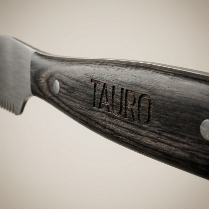 stripmes met fijne tanden en houten handvat - 4