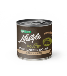 complementary feed - soup for adult long haired cats with poultry