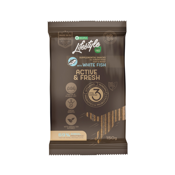 complementary grain free feed – snacks for junior dogs with white fish - 0