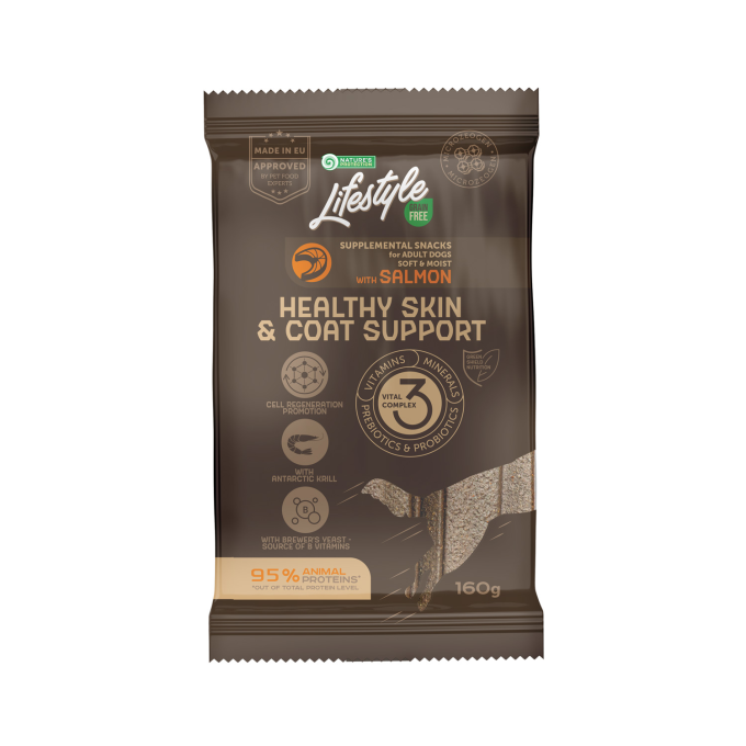 complementary grain free feed – snacks for adult dogs with salmon - 0