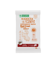 complementary grain free feed – snacks for adult dogs of all breeds with red coat with salmon