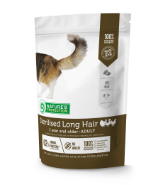 dry food for adult long haired cats after sterilisation with poultry