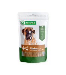 snack for dogs chicken strips with sesame,