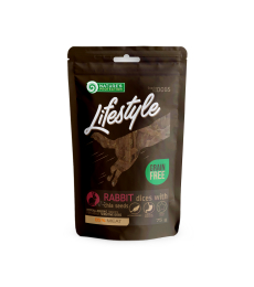 snack for dogs soft rabbit dices with chia seeds