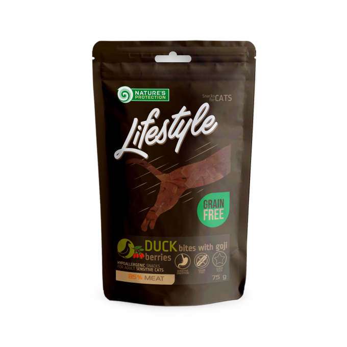 snack for cats with duck and goji berries - 0