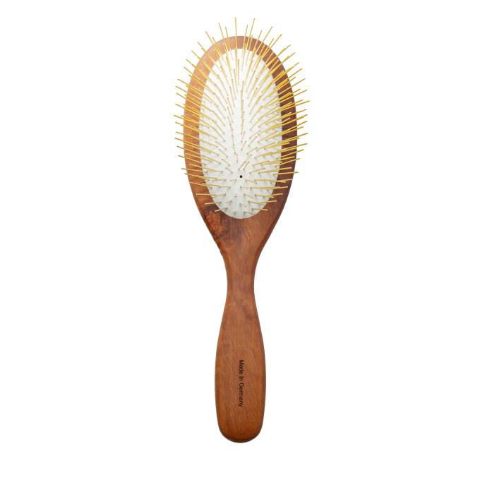 Brush, pear wood, brown, oval shape, large 23x6.3 cm - 0