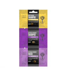 dog and cat coat and skin shampoo and mask sample set