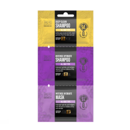 dog and cat coat and skin shampoo and mask sample set