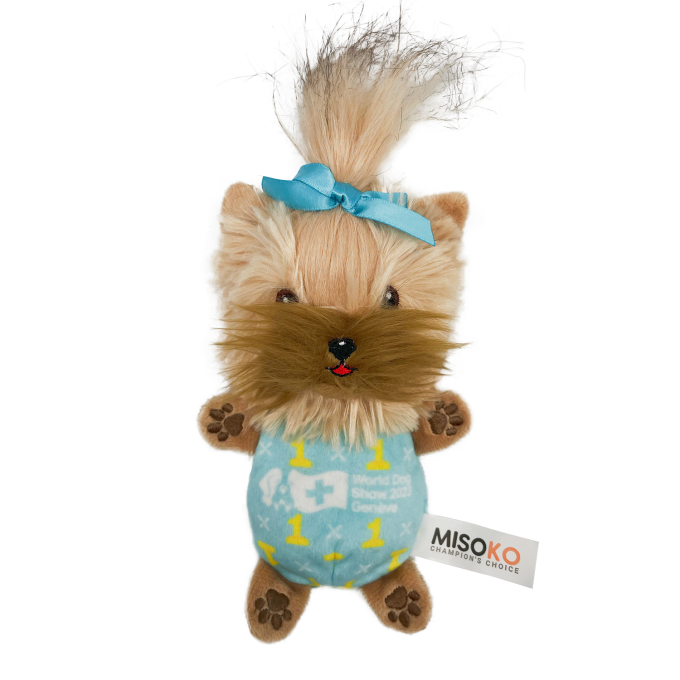 dog plush toy YORKSHIRE TERRIER with replaceable sound parts - 0