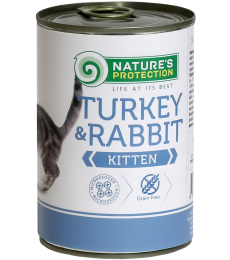 canned pet food for junior cats with turkey and rabbit