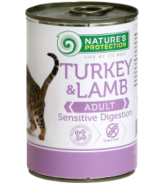 canned pet food for adult cats with turkey and lamb