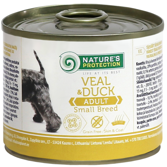 Adult Small Breed Veal &amp; Duck canned food for dogs - 0