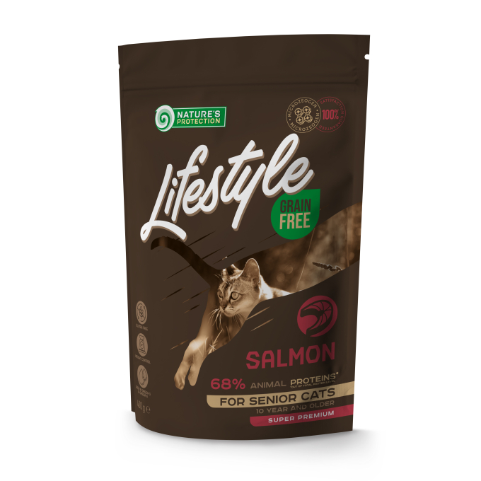 dry grain free food for senior cats with salmon - 0