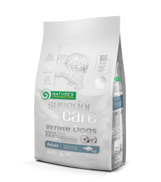 droogvoer zonder granen voor volwassen honden van kleine en minirassen met witte vis