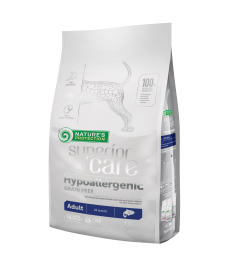 dry grain free pet food with salmon for adult sensitive dogs of all breeds