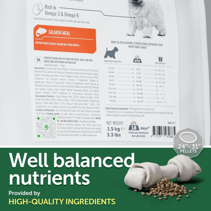 dry grain free food for adult, small and mini breed dogs with salmon - 6