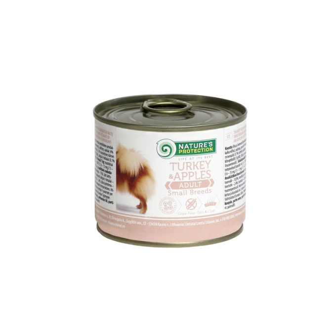 canned pet food for adult small breed dogs with turkey and apples - 1