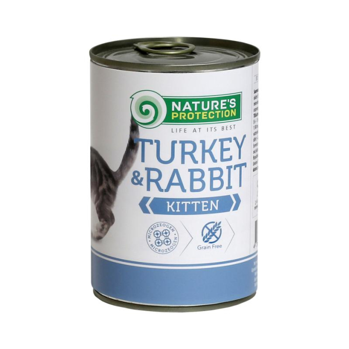canned pet food for junior cats with turkey and rabbit - 1