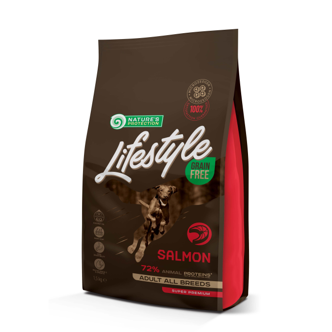 dry grain free food for adult dogs of all breeds with salmon - 2