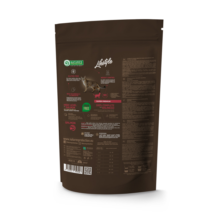 dry grain free food for senior cats with salmon - 1