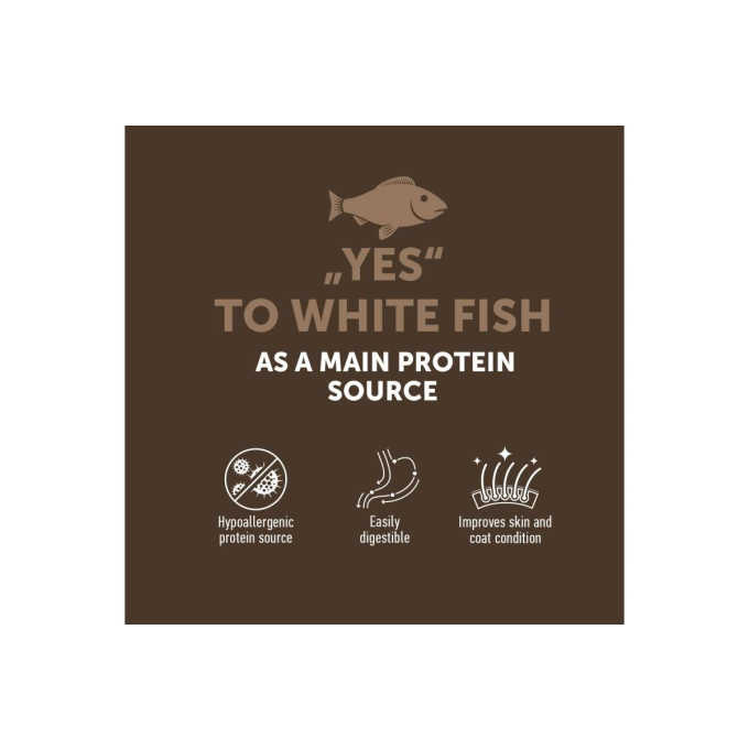 dry grain free food for adult cats with white fish after sterilisation - 1