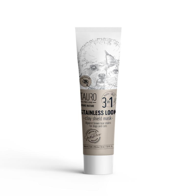 Pure Nature Stainless look 3in1, natural clay mask to prevent tear stains on the coat for dogs - 0