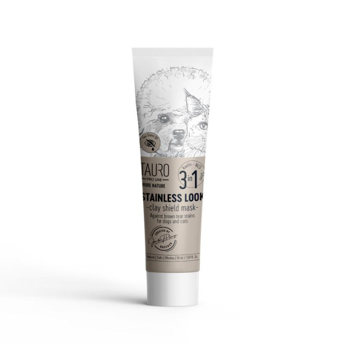 Pure Nature Stainless look 3in1, natural clay mask to prevent tear stains on the coat for dogs - 1