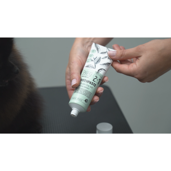 Pure Nature toothpaste with white clay (kaolin), zeolite and  green tea extract for dogs and cats - 3
