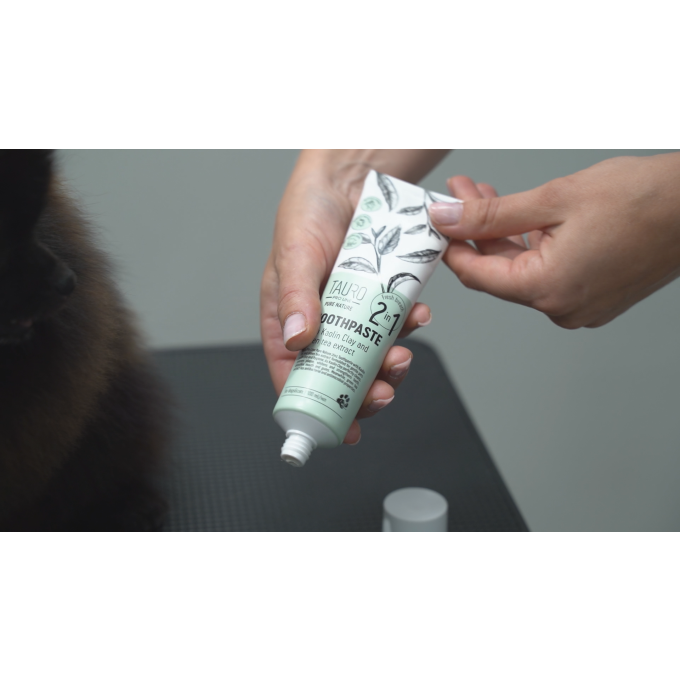 Pure Nature toothpaste with white clay (kaolin), zeolite and  green tea extract for dogs and cats - 3