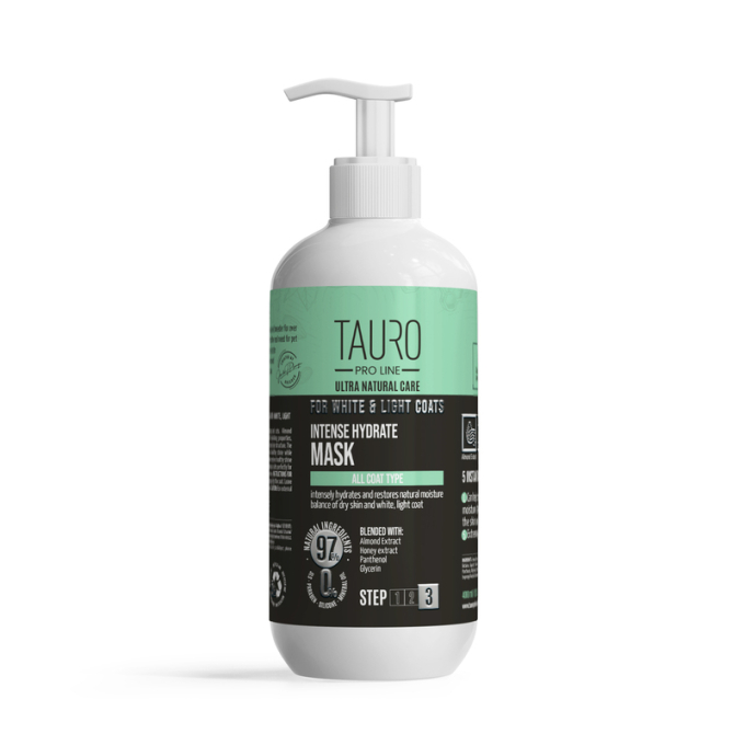 Ultra Natural Care intense hydrate mask for dogs and cats with white, light coat and skin - 1