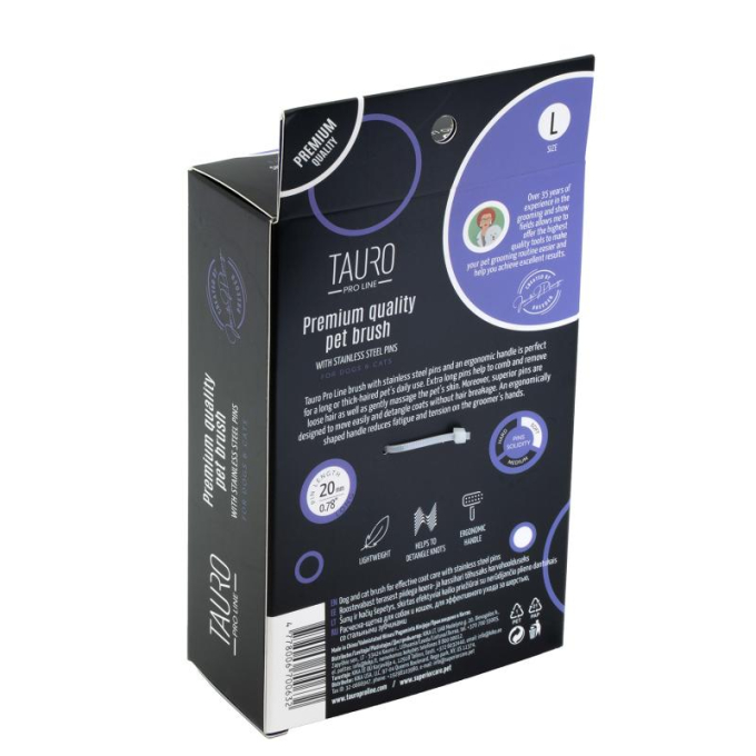 plastic brush, purple, large size 17.5x10.6x6.2 cm - 4