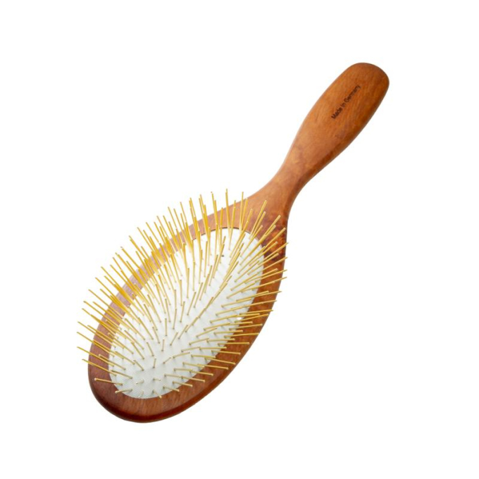 Brush, pear wood, brown, oval shape, large 23x6.3 cm - 1