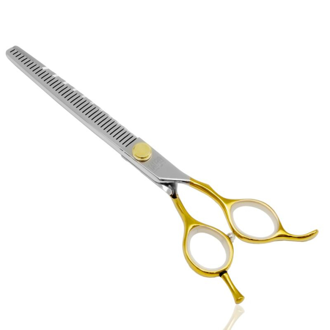 cutting scissors &quot;Perfection by Janita J. Plunge&quot;, thinning, 40 teeth, 440c stainless steel, golden color - 1