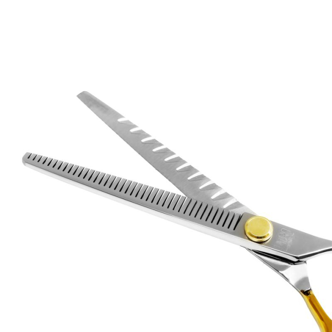 cutting scissors &quot;Perfection by Janita J. Plunge&quot;, thinning, 40 teeth, 440c stainless steel, golden color - 2