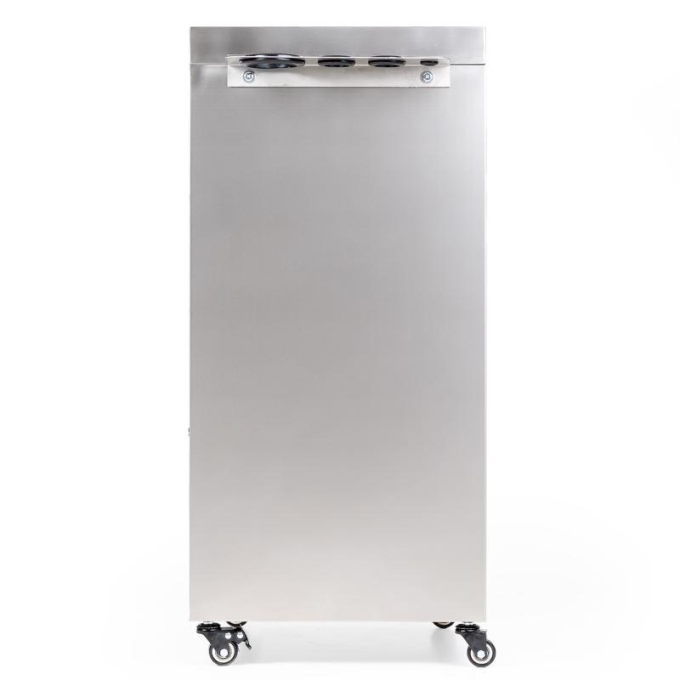 stainless steel cabinet with tool holder and wheels - 8