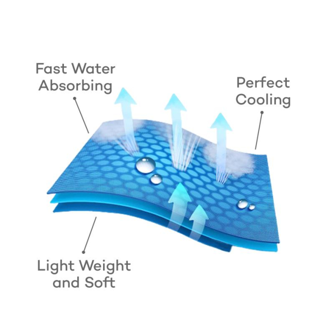 Drying and cooling pet towel, 64x43 cm - 4