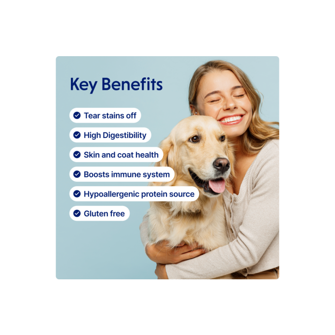 dry food with white fish for adult dogs of large breeds with white coat - 1