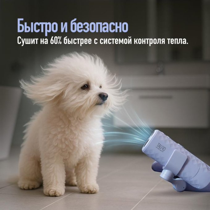 универсальный фен для шерсти домашних животных с гибкой системой крепления на шее - 3