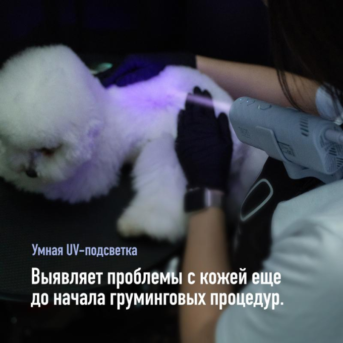 универсальный фен для шерсти домашних животных с гибкой системой крепления на шее - 7