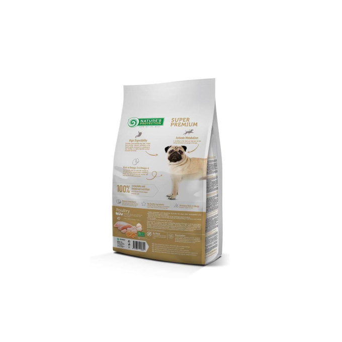 dry food for adult dogs of all breeds for weight control after sterilization, with poultry and krill - 1