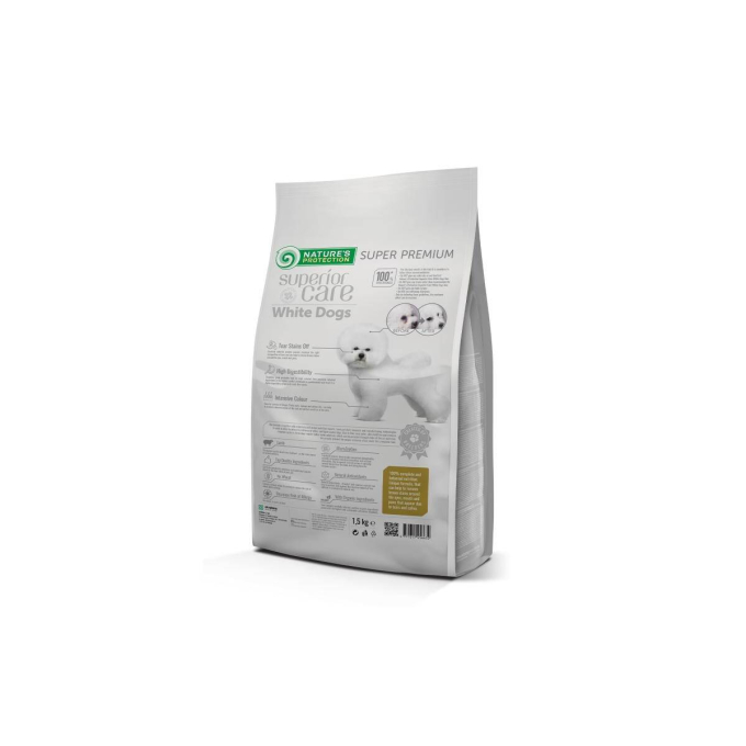 droogvoer voor volwassen honden van kleine en minirassen met witte vacht, met lam - 1