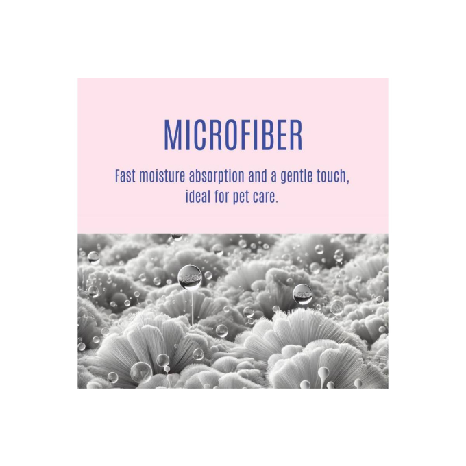 round microfiber towel, unique design, pink with blue details and fringes - 6