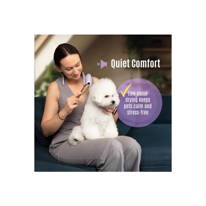 universal pet hair dryer with a flexible neck attachment system - 5