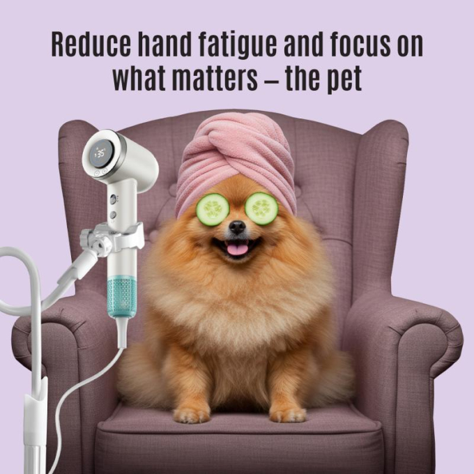 handheld pet coat dryer holder - 6