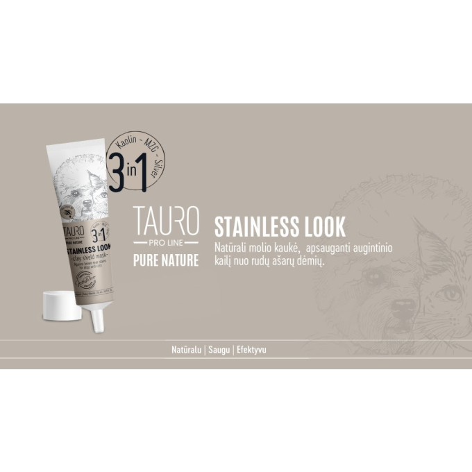 Pure Nature Stainless look 3in1, natural clay mask to prevent tear stains on the coat for dogs - 7